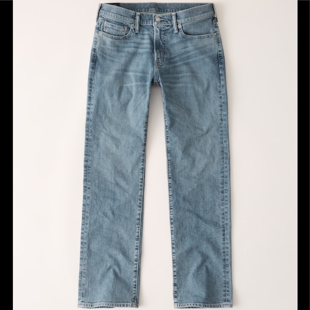 NWT Men’s Size 28 Abercrombie & Fitch Bootcut Stretch Jeans In Blue 28” X 28” - Picture 5 of 11